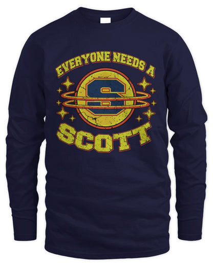 Everyone Needs a Your Name Shirt SCOTT M1-76 / Men's Long Sleeved T-Shirt / navy