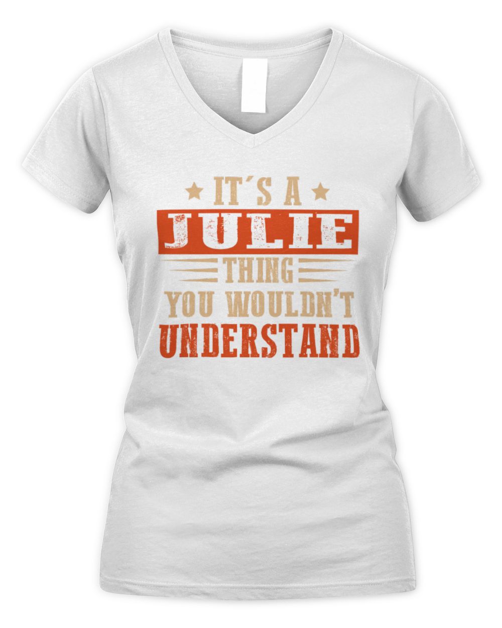 It's a Name Thing Personalized Funny Shirt JULIE M1-51 / Women's V-Neck T-Shirt / white
