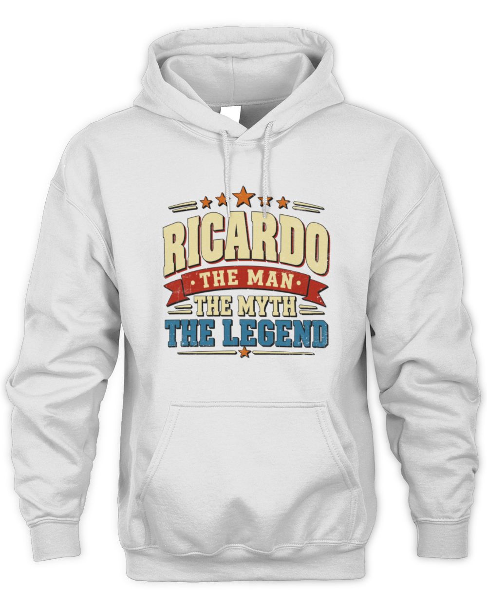The Man The Myth The Legend Ribbon Vintage T-Shirt RICARDO M1-56 / Unisex Hoodie / white