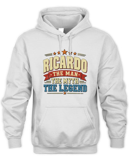 The Man The Myth The Legend Ribbon Vintage T-Shirt RICARDO M1-56 / Unisex Hoodie / white
