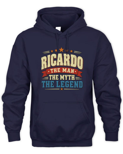 The Man The Myth The Legend Ribbon Vintage T-Shirt RICARDO M1-56 / Unisex Hoodie / navy