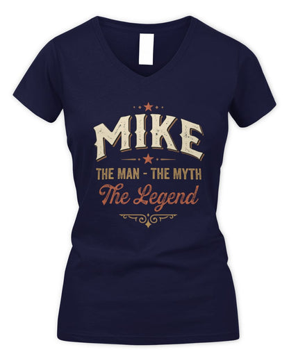 I'm Name I'm Not Rude I Just Have The Balls Funny T-Shirt MIKE M1-77 / Women's V-Neck T-Shirt / navy