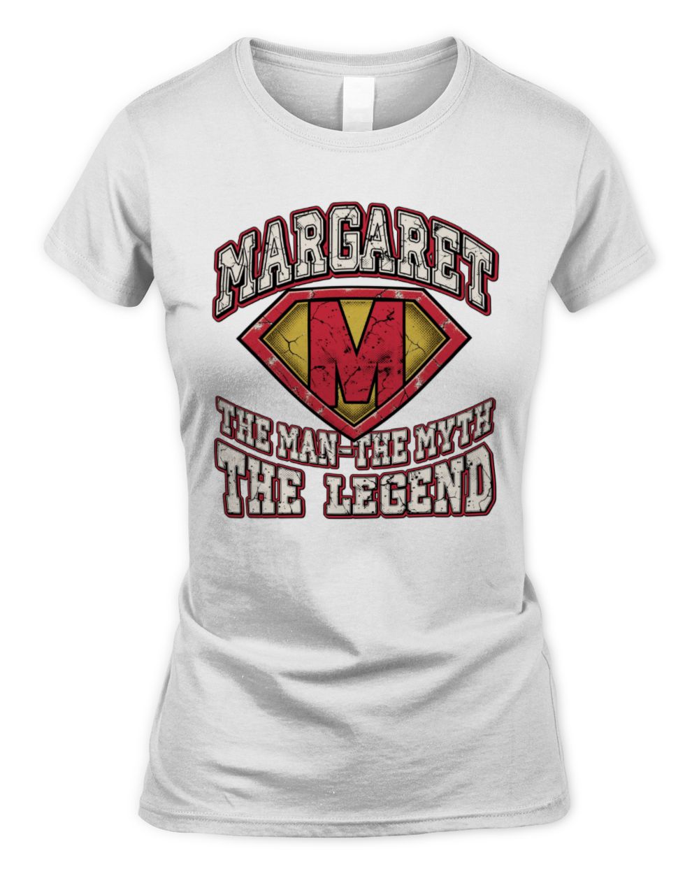 The Man The Myth The Legend Superman Graphic T-Shirt MARGARET M1-74 / Women's Standard T-Shirt / white
