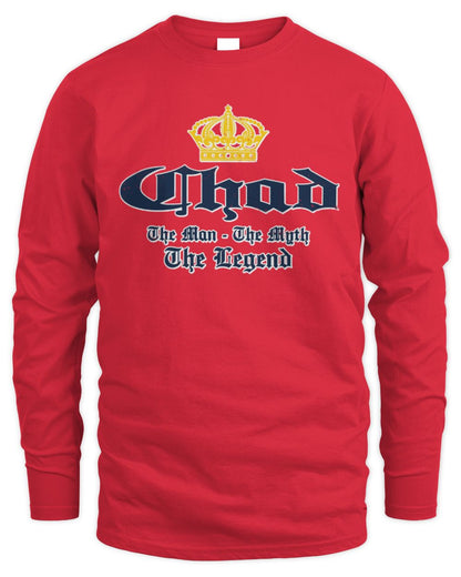 The Man The Myth The Legend Corona Beer T-Shirt CHAD M1-S83 / Men's Long Sleeved T-Shirt / red