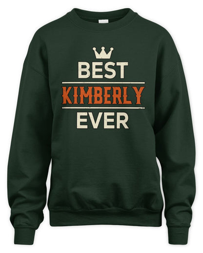 Best Your Name With Crown Shirt KIMBERLY M1-59 / Unisex Sweatshirt / forest green