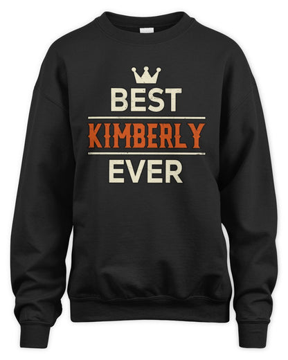 Best Your Name With Crown Shirt KIMBERLY M1-59 / Unisex Sweatshirt / black