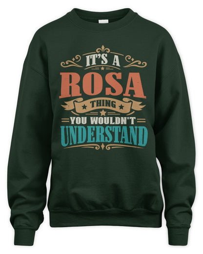 It’s a Name Thing Personalized Retro T-Shirt ROSA M1-47 / Unisex Sweatshirt / forest green