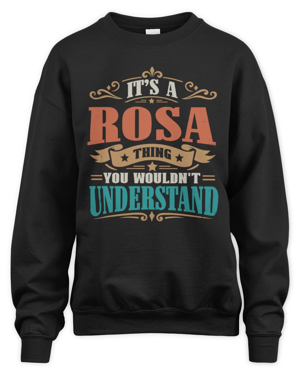 It’s a Name Thing Personalized Retro T-Shirt ROSA M1-47 / Unisex Sweatshirt / black