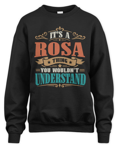 It’s a Name Thing Personalized Retro T-Shirt ROSA M1-47 / Unisex Sweatshirt / black