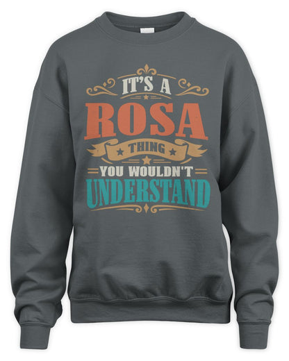 It’s a Name Thing Personalized Retro T-Shirt ROSA M1-47 / Unisex Sweatshirt / charcoal