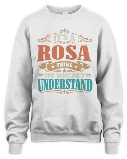 It’s a Name Thing Personalized Retro T-Shirt ROSA M1-47 / Unisex Sweatshirt / white