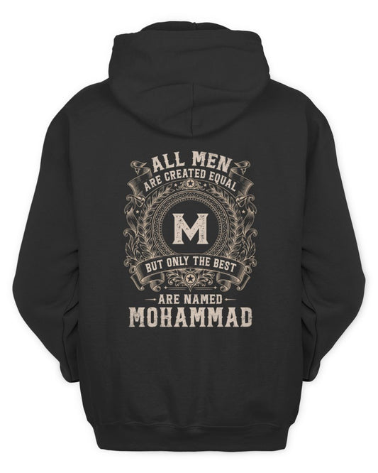 All Men Are Created Equal Cool Logo Shirt MOHAMMAD M1-60 / Unisex Hoodie / black