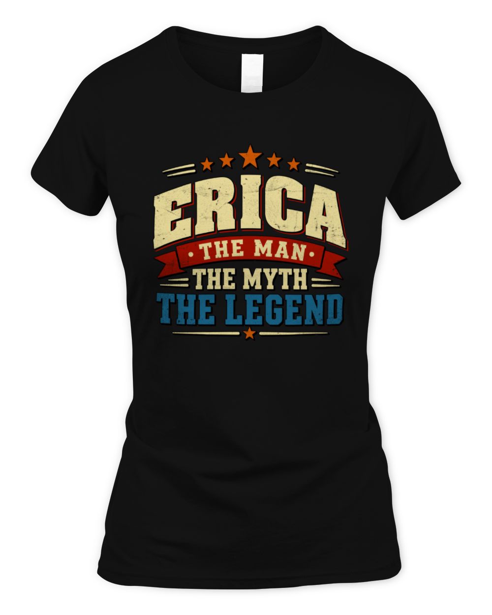 The Man The Myth The Legend Ribbon Vintage T-Shirt ERICA M1-56 / Women's Standard T-Shirt / black