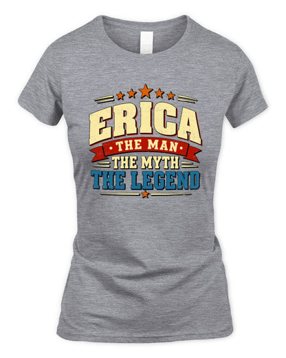 The Man The Myth The Legend Ribbon Vintage T-Shirt ERICA M1-56 / Women's Standard T-Shirt / sport grey