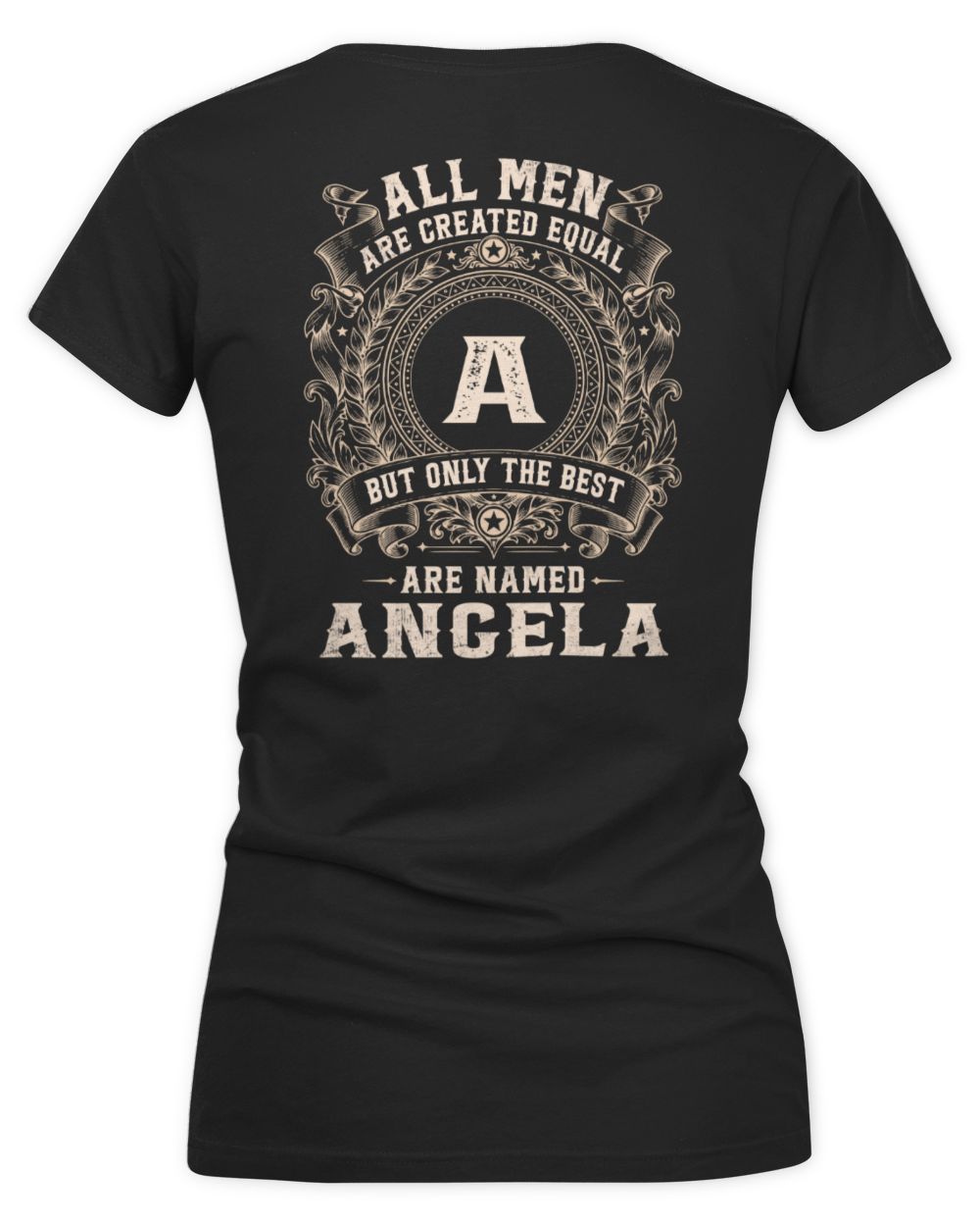 All Men Are Created Equal Cool Logo Shirt ANGELA M1-60 / Women's V-Neck T-Shirt / black