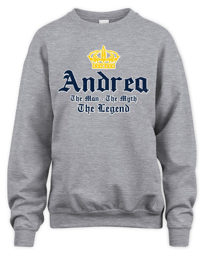 The Man The Myth The Legend Corona Beer T-Shirt ANDREA M1-S83 / Unisex Sweatshirt / sport grey