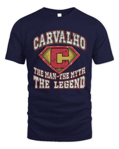 The Man The Myth The Legend Superman Graphic T-Shirt CARVALHO M1-74 / Unisex Standard T-Shirt / navy