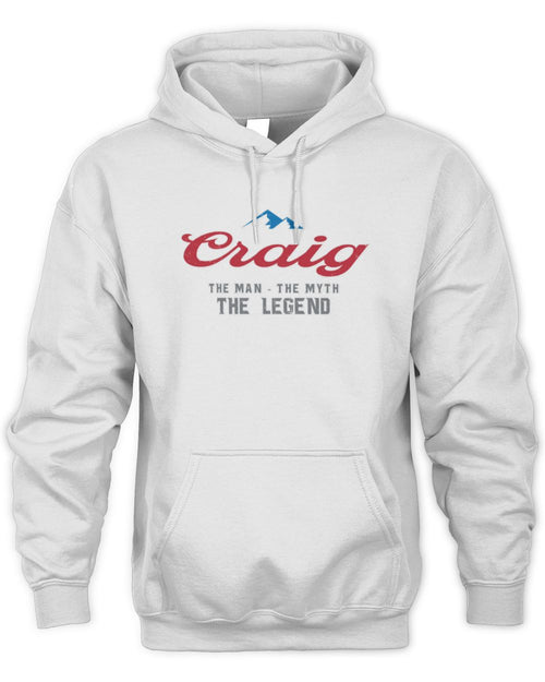 The Man The Myth The Legend Coors Light Beer T-Shirt CRAIG M1-S84 / Unisex Hoodie / white