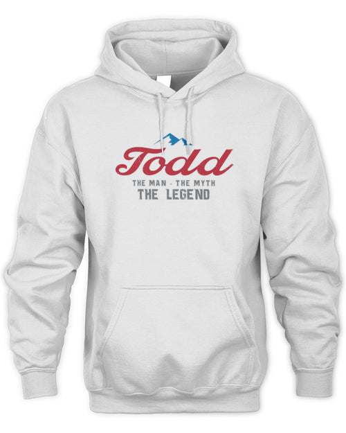 The Man The Myth The Legend Coors Light Beer T-Shirt TODD M1-S84 / Unisex Hoodie / white