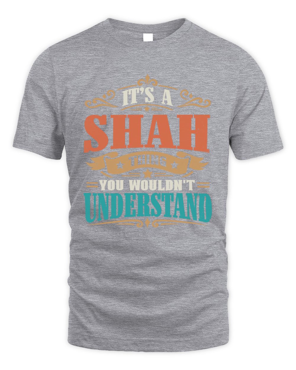 It’s a Name Thing Personalized Retro T-Shirt SHAH M1-47 / Unisex Standard T-Shirt / sport grey