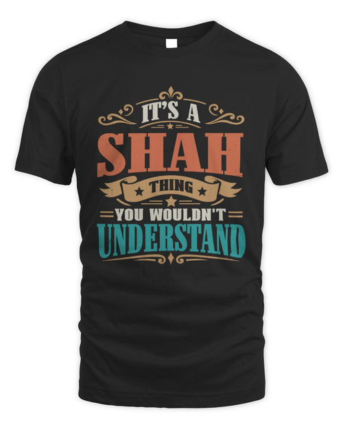 It’s a Name Thing Personalized Retro T-Shirt SHAH M1-47 / Unisex Standard T-Shirt / black