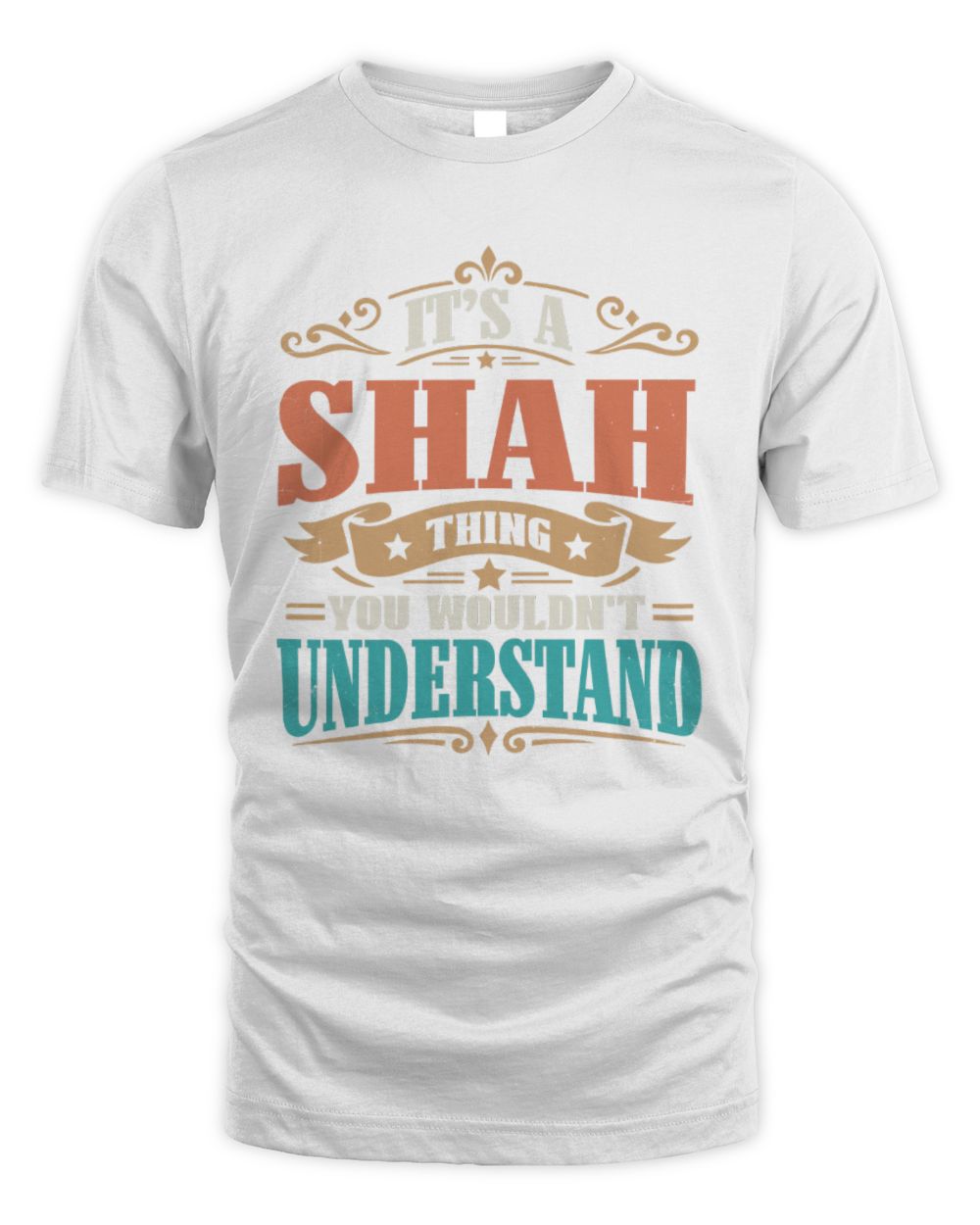 It’s a Name Thing Personalized Retro T-Shirt SHAH M1-47 / Unisex Standard T-Shirt / white