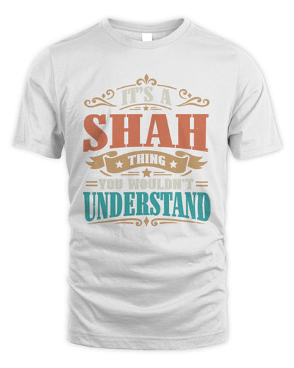 It’s a Name Thing Personalized Retro T-Shirt SHAH M1-47 / Unisex Standard T-Shirt / white
