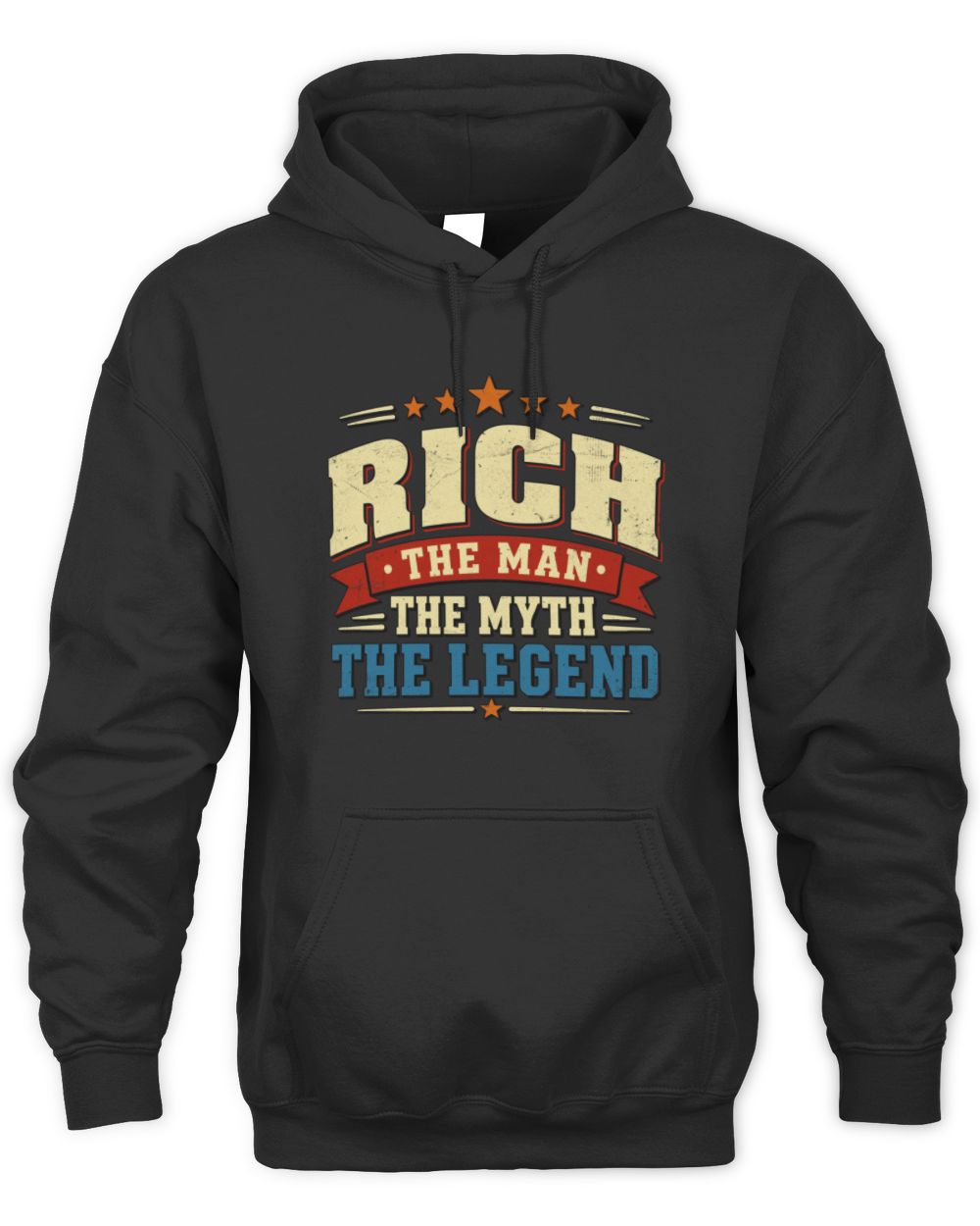 The Man The Myth The Legend Ribbon Vintage T-Shirt RICH M1-56 / Unisex Hoodie / black