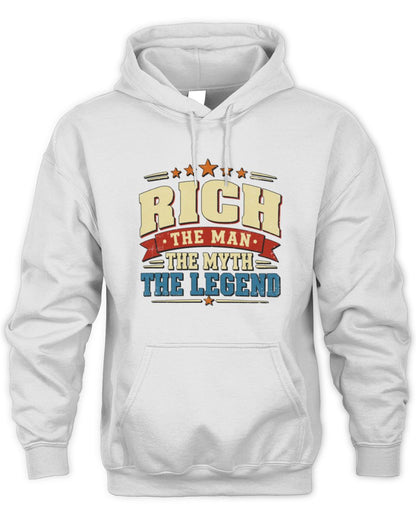 The Man The Myth The Legend Ribbon Vintage T-Shirt RICH M1-56 / Unisex Hoodie / white