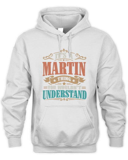 It’s a Name Thing Personalized Retro T-Shirt MARTIN M1-47 / Unisex Hoodie / white
