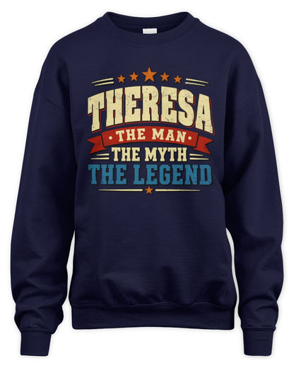 The Man The Myth The Legend Ribbon Vintage T-Shirt THERESA M1-56 / Unisex Sweatshirt / navy