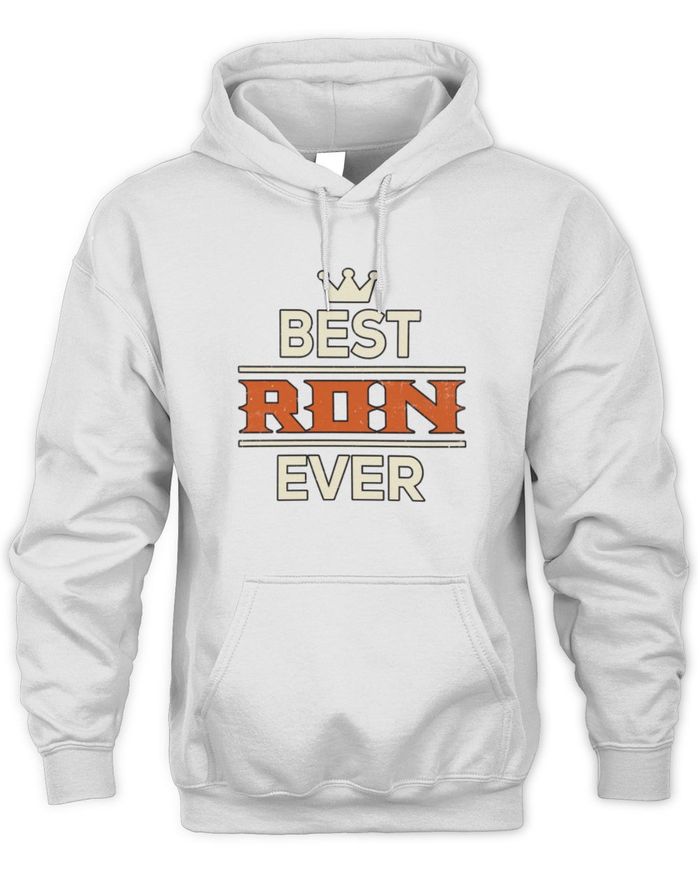 Best Your Name With Crown Shirt RON M1-59 / Unisex Hoodie / white
