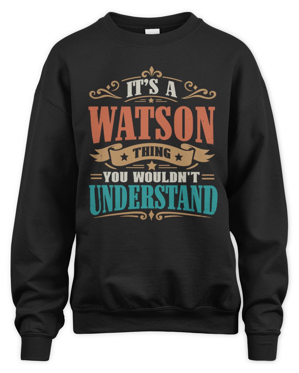 It’s a Name Thing Personalized Retro T-Shirt WATSON M1-47 / Unisex Sweatshirt / black
