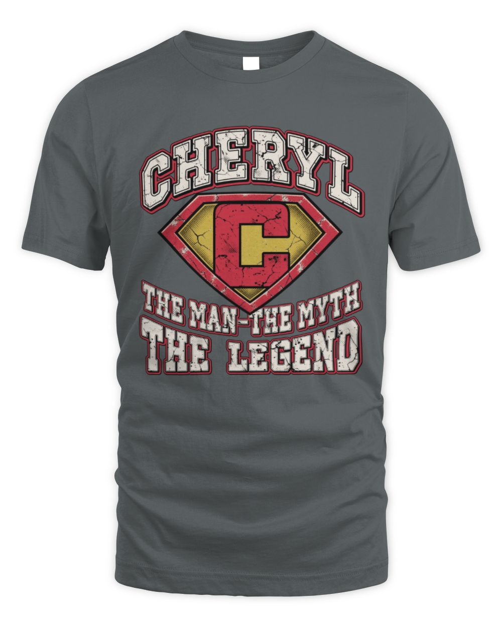 The Man The Myth The Legend Superman Graphic T-Shirt CHERYL M1-74 / Unisex Standard T-Shirt / charcoal