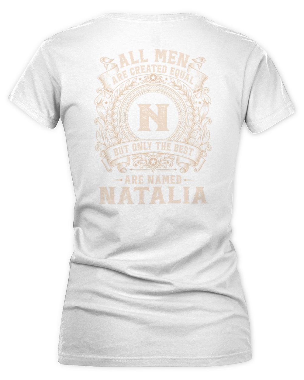 All Men Are Created Equal Cool Logo Shirt NATALIA M1-60 / Women's V-Neck T-Shirt / white