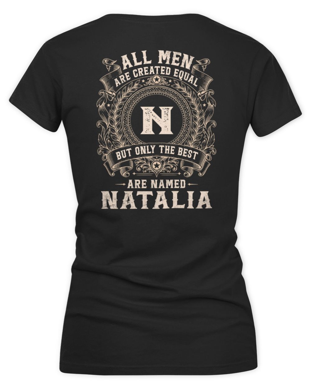 All Men Are Created Equal Cool Logo Shirt NATALIA M1-60 / Women's V-Neck T-Shirt / black