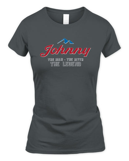 The Man The Myth The Legend Coors Light Beer T-Shirt JOHNNY M1-S84 / Women's Standard T-Shirt / charcoal