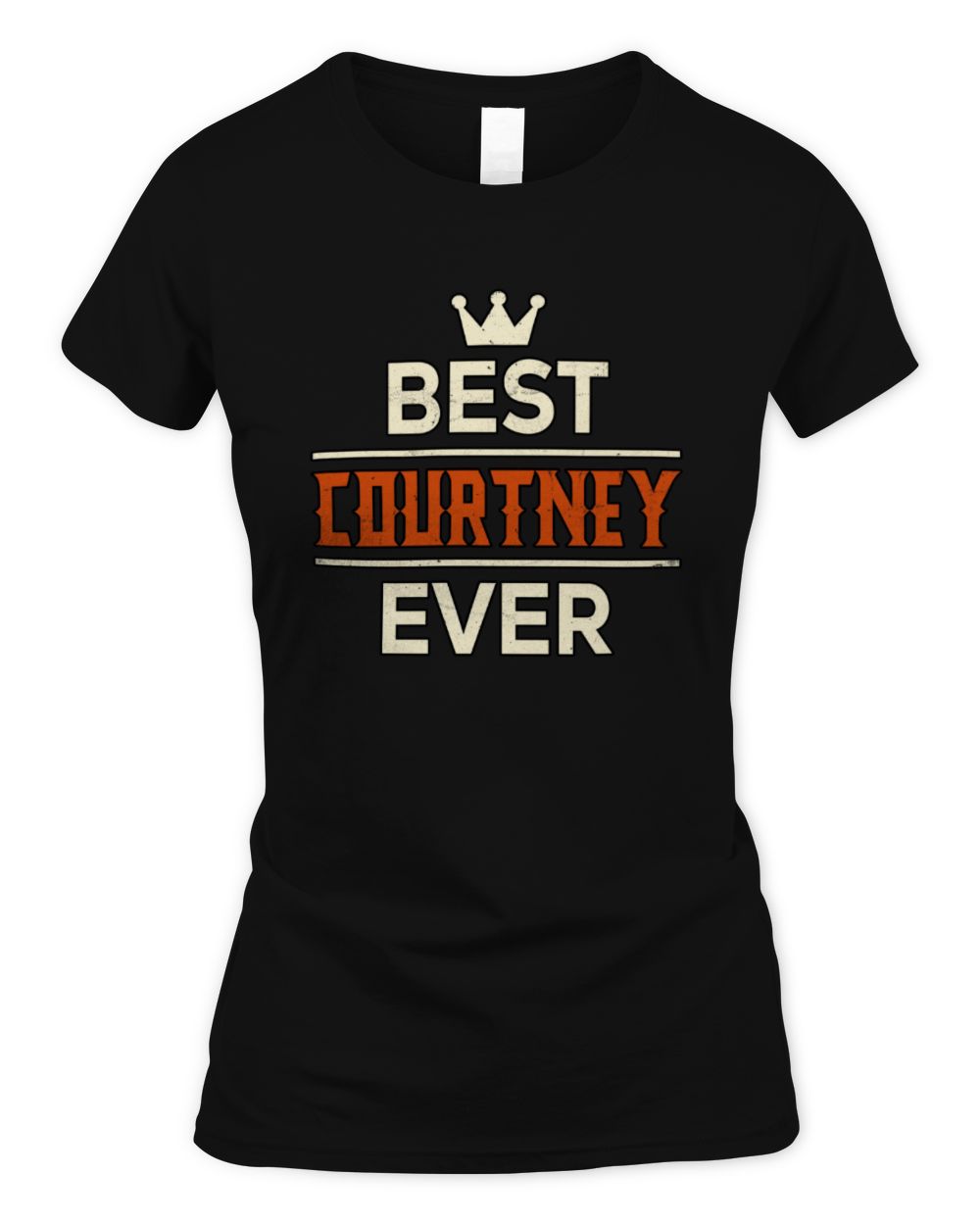 Best Your Name With Crown Shirt COURTNEY M1-59 / Women's Standard T-Shirt / black