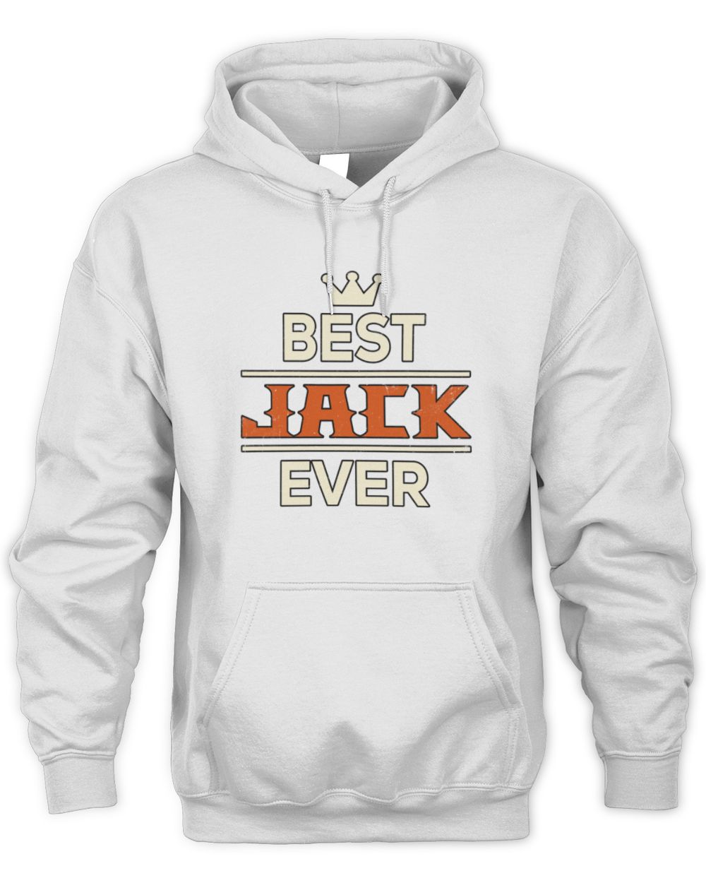 Best Your Name With Crown Shirt JACK M1-59 / Unisex Hoodie / white