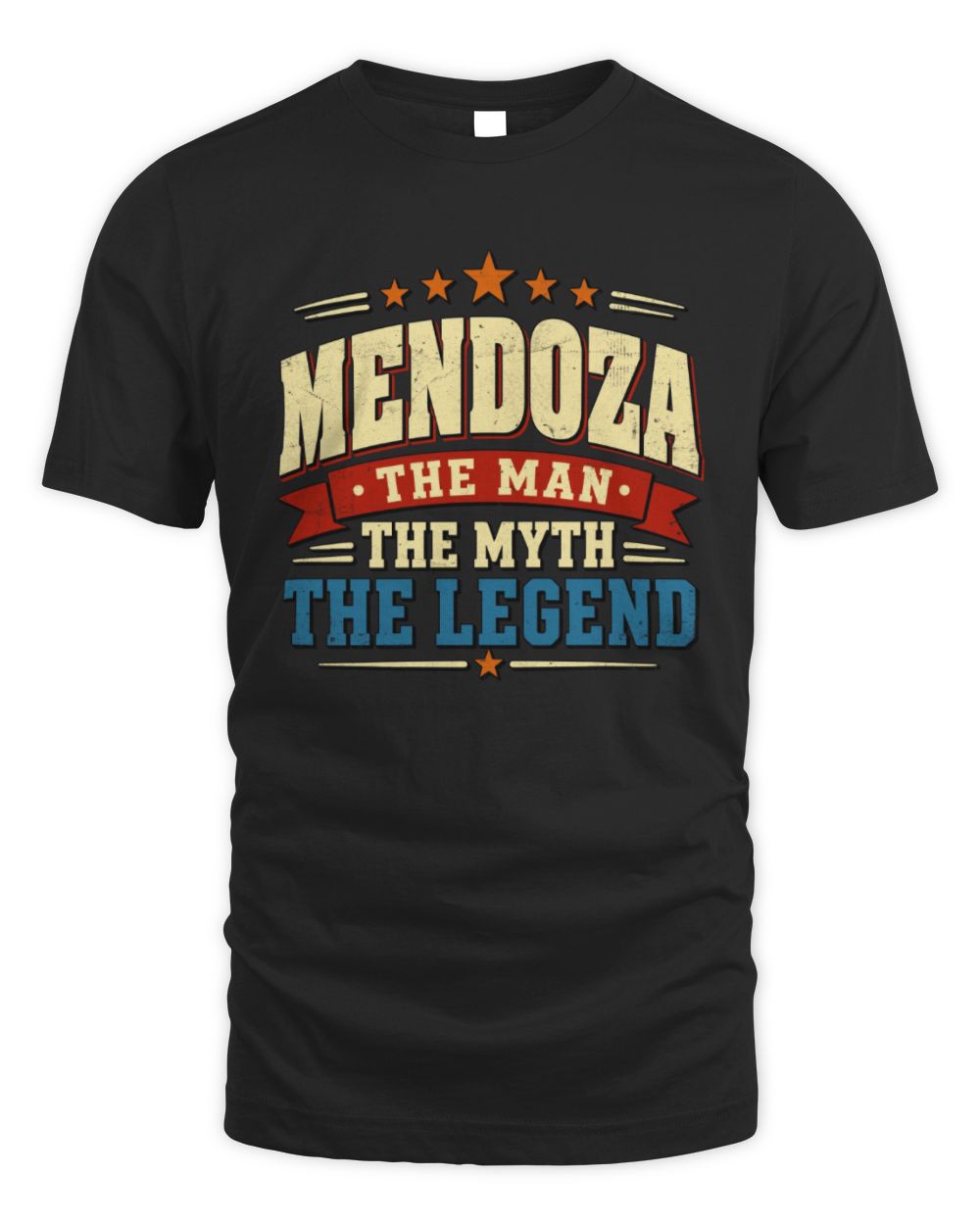 The Man The Myth The Legend Ribbon Vintage T-Shirt MENDOZA M1-56 / Unisex Standard T-Shirt / black
