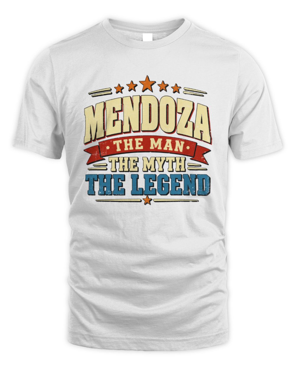The Man The Myth The Legend Ribbon Vintage T-Shirt MENDOZA M1-56 / Unisex Standard T-Shirt / white