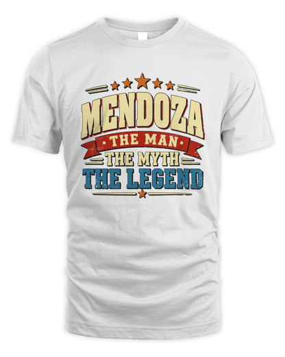The Man The Myth The Legend Ribbon Vintage T-Shirt MENDOZA M1-56 / Unisex Standard T-Shirt / white
