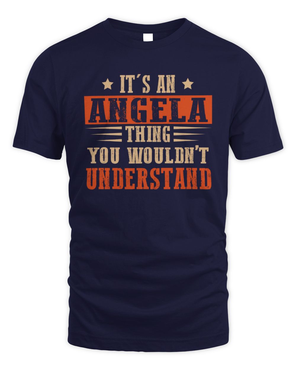 It's a Name Thing Personalized Funny Shirt ANGELA M1-51 / Unisex Standard T-Shirt / navy