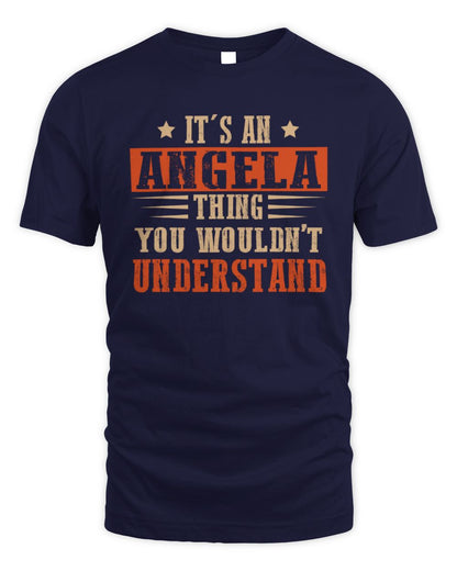 It's a Name Thing Personalized Funny Shirt ANGELA M1-51 / Unisex Standard T-Shirt / navy