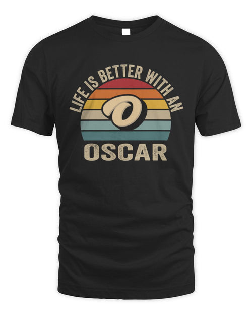 Life Is Better with Name Vintage Sun Shirt OSCAR M1-50 / Unisex Standard T-Shirt / black
