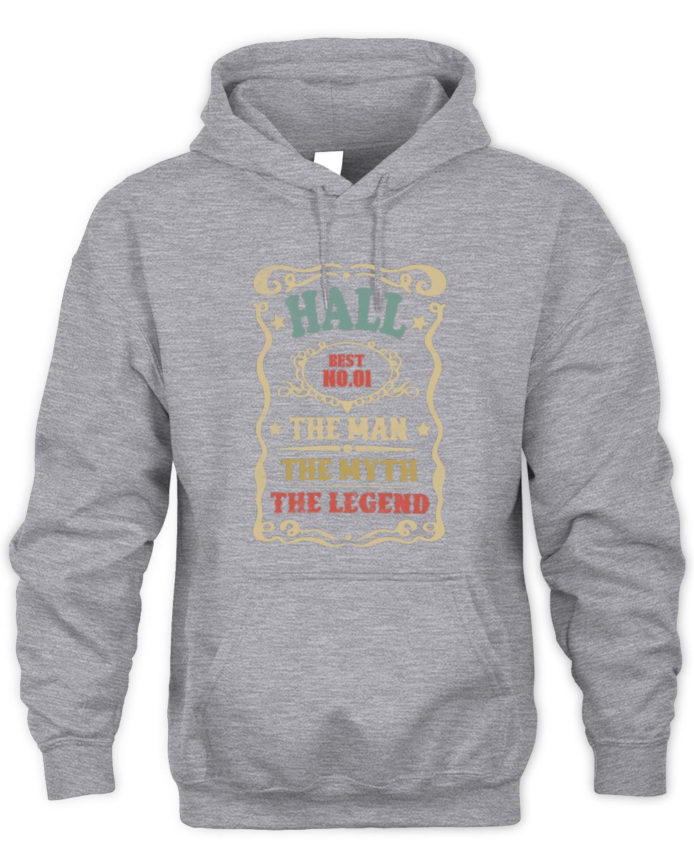 The Man The Myth The Legend Vintage Gold Wine Shirt HALL M1-52 / Unisex Hoodie / sport grey