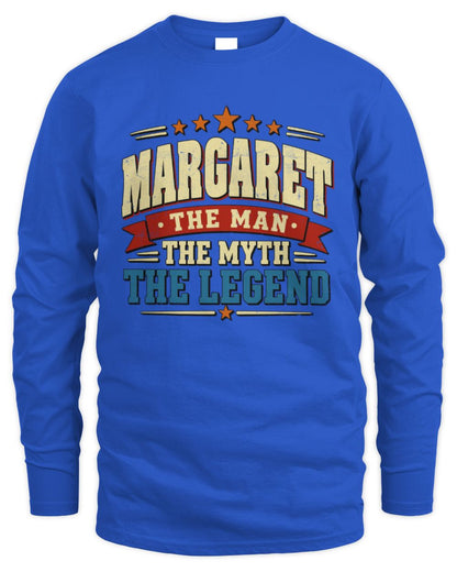 The Man The Myth The Legend Ribbon Vintage T-Shirt MARGARET M1-56 / Men's Long Sleeved T-Shirt / royal