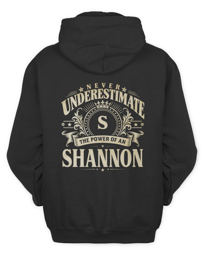 Never Underestimate Your Name Luxury Logo Shirt SHANNON M1-63 / Unisex Hoodie / black