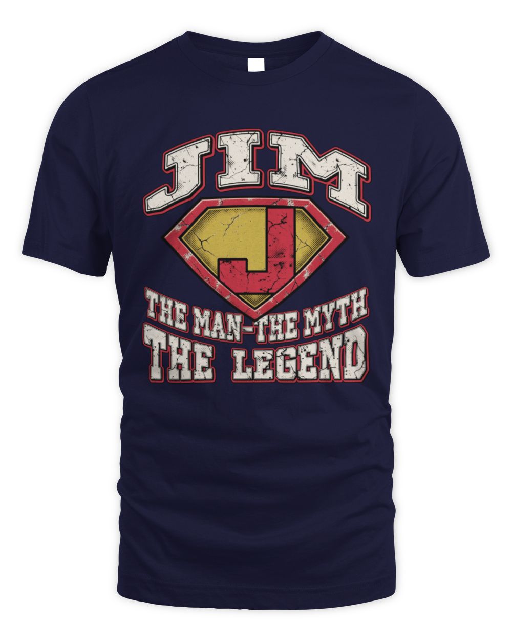 The Man The Myth The Legend Superman Graphic T-Shirt JIM M1-74 / Unisex Standard T-Shirt / navy