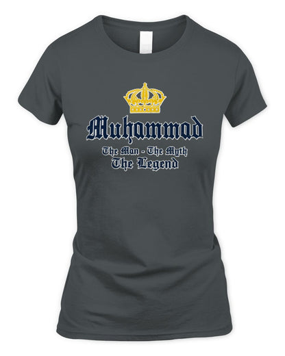 The Man The Myth The Legend Corona Beer T-Shirt MUHAMMAD M1-S83 / Women's Standard T-Shirt / charcoal